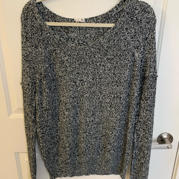 FULL TILT Black and White Oversized Sweater - Picture 2 of 3